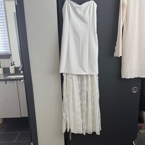 NEVER WORN- Abercrombie & Fitch White Midi Dress